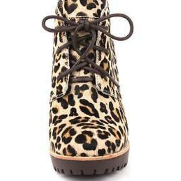 SPERRY Pony Hair Animal Leopard Print Ankle Boot Booties 6! - Picture 2 of 10